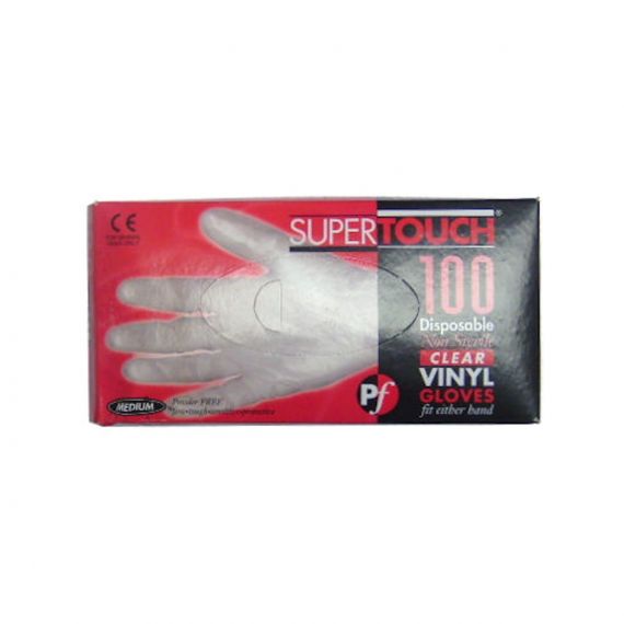Image for Powder Free Vinyl Gloves - Clear Pack of 100 Size M
