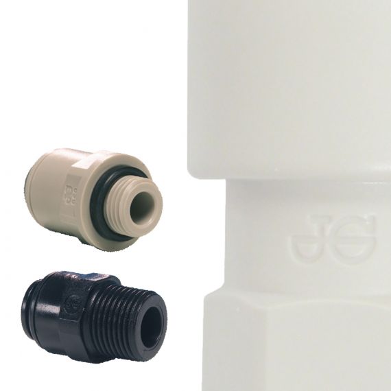 John Guest | BSP Straight Adaptor | Plastic Push Fit