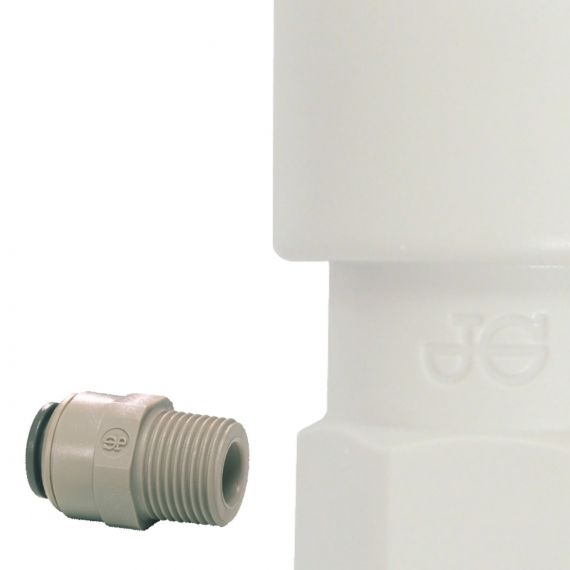 John Guest | BSPT Straight Adaptor | Plastic Push Fit
