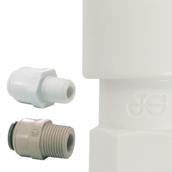 John Guest | NPTF Straight Adaptor | Plastic Push Fit