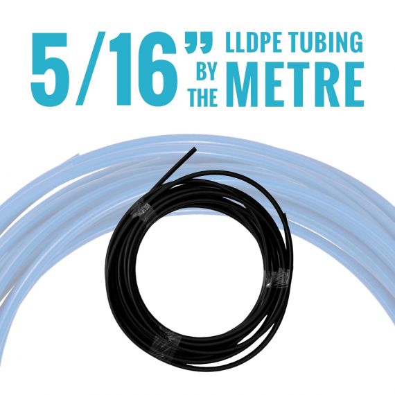 John Guest LLDPE Tubing - 5/16" OD - Black - By the Metre