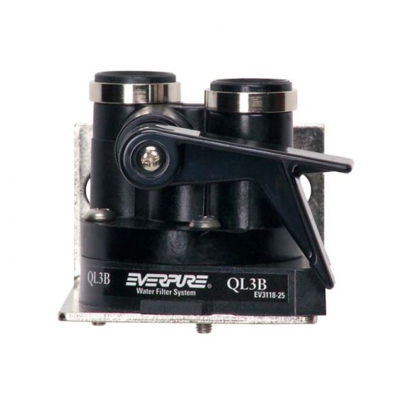 Everpure QL3 Filter Head with Shut Off - 3/8" BSPF